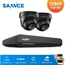Sannce - Sistema di telecamere di sicurezza dvr 4CH 1080p 5 in 1 con telecamere di sorveglianza cctv cablate 1080p per kit di videosorveglianza per