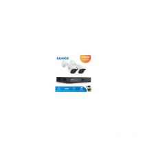 Sannce - Système de caméra de vidéosurveillance couleur avec vision nocturne 4CH 1080p cctv avec 5-en-1 1080p H.264 dvr et 2 1080p hd caméras de