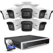Annke 4K Kit de Videosurveillance Extérieur 32CH nvr 8 Cámaras poe Security Camera System Vision Nocture Détection Mouvement app/pc à Distance 1TB