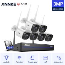 Annke - sannce Système de sécurité vidéo en réseau PoE fhd 5MP, nvr de surveillance 8CH 5MP avec compression vidéo H.264 +, caméras 8 5MP hd