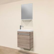 Sanotechnik - Nora - Set di mobili da Bagno, 3 Pezzi, Legno, Rovere, 25 x 48 x 60 cm