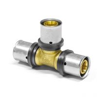 Thpress Pressfitting T-Stück gleiche Abgänge th Kontur, Größe 20x2, Werkstoff Messing - Sanpro