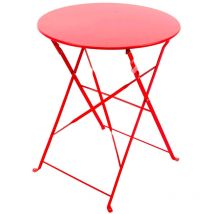 Frankystar - Sanremo - Table d'extérieur pliante design rétro, couleur rouge