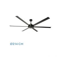 Akunadecor Extra großer Ventilator Dc Sanson s Schwarz Ohne Licht Mit Zeitschaltuhr
