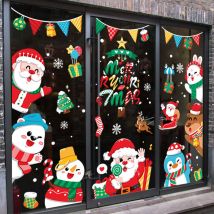 Santa Claus Stickers,Christmas Window Stickers Christmas Stickers,Christmas Stickers Decoration DIY Windows Stickers,Decoration DIY Windows
