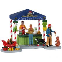Ensemble de 3 Pères Noël Griffes et Pattes - Village de Noël