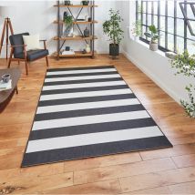 Santa Monica 48644 Black White 120cm x 170cm Rectangle