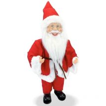 Santa Robe Rouge art. 144192 Décoration de Noel 40H cm avec Mini-lumière