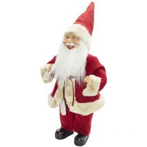Santa Robe Rouge et Crème 144190 Décoration de Noel 40H avec Mini-lumière