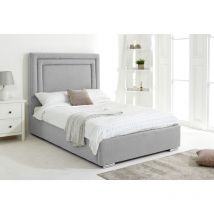 Santiago Silver Arlington Fabric Double Bed Frame
