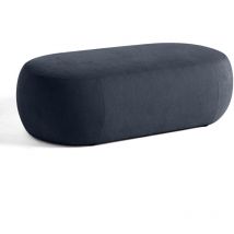 Lisa Design - Santorini - pouf modulable - en tissu texturé - bleu marine