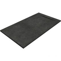 Siena Rechteckige Duschwanne SanyDur Gel Coat 150 x 90 cm, Fossil schwarz - Sanycces