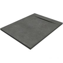 Siena Rechteckige Duschwanne SanyDur Gel Coat 100 x70 cm, fossil grau - Sanycces