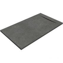 Siena Rechteckige Duschwanne SanyDur Gel Coat 120 x 90 cm, Fossil grau - Sanycces