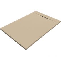 Siena Rechteckige Duschwanne SanyDur Gel Coat 120 x70 cm, Creme - Sanycces