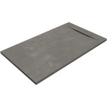 Siena Rechteckige Duschwanne SanyDur Gel Coat 140 x 90 cm, Concrete dark - Sanycces