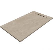 Siena Rechteckige Duschwanne SanyDur Gel Coat 140 x 70 cm, Lithos Creme - Sanycces