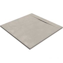 Siena Rechteckige Duschwanne SanyDur Gel Coat 110 x 100 cm, Concrete light - Sanycces