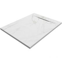 Siena Rechteckige Duschwanne SanyDur Gel Coat 100 x 90 cm, Calacatta - Sanycces