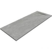Siena Rechteckige Duschwanne SanyDur Gel Coat 180 x 80 cm, Lithos Grau - Sanycces