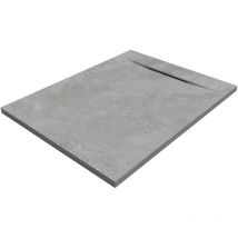 Sanycces - siena Rechteckige Duschwanne SanyDur Gel Coat 100 x 80 cm, lithos Grau
