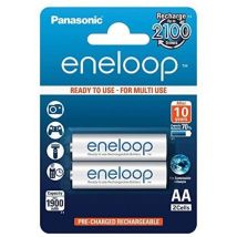 Batteria Ricaricabile Stilo Panasonic Eneloop Nimh 1900 Mah 2pz