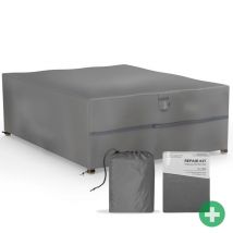 Gartenmöbel Abdeckung für Loungemöbel Winterfest RipStop-Technologie mit 600D Oxford Gewebe 320g Reißfest und UV-Beständig Wasserdichte Abdeckhaube