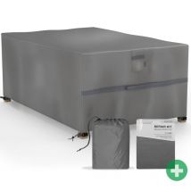 SANZARO Abdeckung Gartenmöbel Winterfest - 600D Oxford mit RipStop-Technologie, Schwerlast 320g, Reißfest & UV-Beständig, Schutzhülle für Gartentisch
