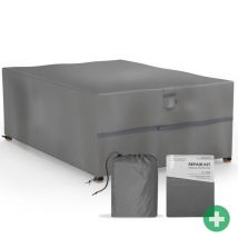 Gartenmöbel Abdeckung für Loungemöbel Winterfest RipStop-Technologie mit 600D Oxford Gewebe 320g Reißfest und UV-Beständig Wasserdichte Abdeckhaube