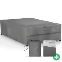 Gartenmöbel Abdeckung für Loungemöbel Winterfest RipStop-Technologie mit 600D Oxford Gewebe 320g Reißfest und UV-Beständig Wasserdichte Abdeckhaube