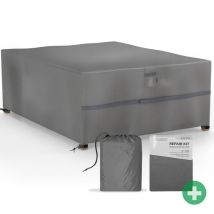 Gartenmöbel Abdeckung für Loungemöbel Winterfest RipStop-Technologie mit 600D Oxford Gewebe 320g Reißfest und UV-Beständig Wasserdichte Abdeckhaube