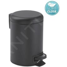 Sapho - Accessoires de salle de bains Gedy - Poubelle 5 l, SoftClose, noir mat 330914