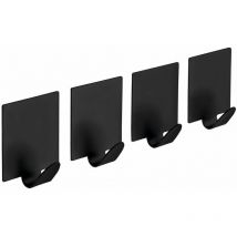 Sapho - Accessoires - Haken, selbstklebend Pirenei, 4 Stk., schwarzmatt 33201