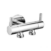 Accessoires - Robinet double pour raccord de douchette de bidet et wc, chrome 1209-04-B - Sapho