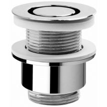 Sapho Accessori Omp Tea - Piletta di scarico rotonda non chiudibile 1 1/4 ", per lavabi senza troppopieno, cromo 147.545.5