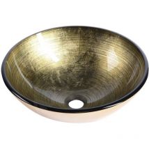 Beauty - Vasque à poser, diamètre 420 mm, verre/bronze 2501-21 - Sapho