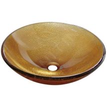 Sapho - Beauty - Vasque en verre sun, diamètre 42 cm, miel 2501-03