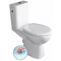 Cersanit - Sapho Etiuda - Stand-WC-Kombination für Behinderte clean on, Rimless, Angang waagerecht, weiß K11-0221