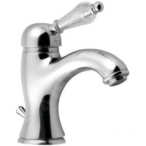 Sapho - Kirké - Mitigeur de lavabo avec bonde, manette cristal, chrome KI02KC