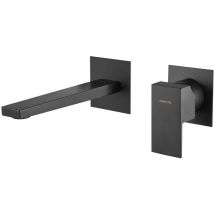 Sapho - Latus - Miscelatore ad incasso per lavabo, montaggio a 2 fori, nero opaco 1102-78B