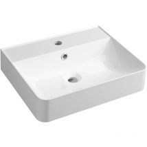 Lavabi - Lavabo 50x40 cm, con troppopieno, apertura per miscelatore, bianco KV050 - Sapho