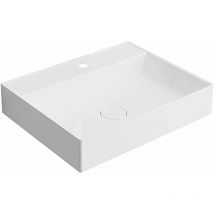 Sapho Lavabi - Lavabo Twig, 60x47 cm, con 1 foro per miscelatore, bianco TW060