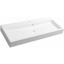 Sapho Orinoko - Lavabo 100x42 cm, marmoresina, bianco OR100