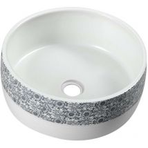 Priori - Waschtisch, Durchmesser 41 cm, ohne Überlauf, weiß PI027 - Sapho