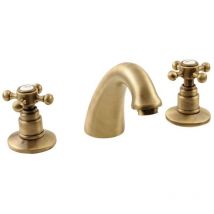 Sapho - Reitano Rubinetteria Antea - Miscelatore per lavabo con bocca di erogazione, installazione a 3 fori, bronzo 3026
