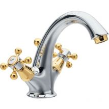 Sapho - Reitano Rubinetteria Antea - Waschtischarmatur Antea mit Ablauf, Chrom/Gold 3272