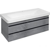 Sitia - Meuble lavabo 101x50x44 cm, 2 tiroirs, chêne argenté SI105-1111 - Sapho