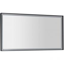 Sapho - Sort led - Spiegel mit LED-Beleuchtung, 120x70 cm, schwarzmatt ST120