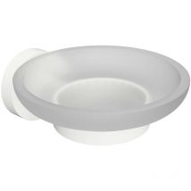 Bemeta - Sapho X-round - Seifenschale Mit Halter, Glas Matt/weiß Xr803w