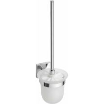Sapho x-square - Scopino wc a parete con supporto, vetro opalino/cromo XQ301